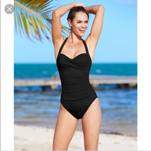la blanca ruched one piece swimsuit